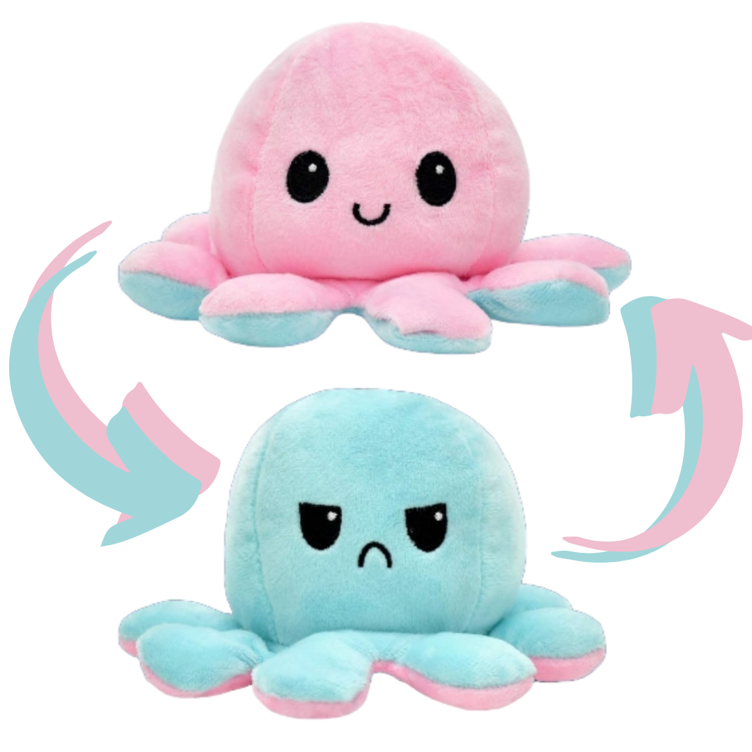 Octopus Plushie Reversible Soft Toys for Kids | Plush Soft Toys for Baby Boys and Girls | Octopus Soft Toy for Kids -18cm